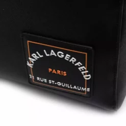 Karl Lagerfeld Saffiano logo-print briefcase