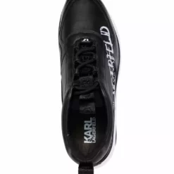 Karl Lagerfeld Venture Art Deco leather sneakers