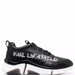 Karl Lagerfeld Venture Art Deco leather sneakers