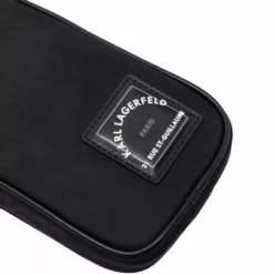 Karl Lagerfeld logo-patch phone bag