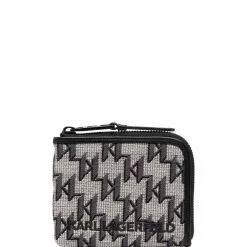 Karl Lagerfeld K/Monogram jacquard zipped wallet