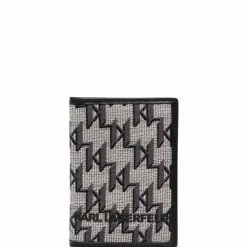 Karl Lagerfeld K/Monogram jacquard passport case