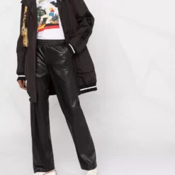 Karl Lagerfeld logo-tape hooded parka