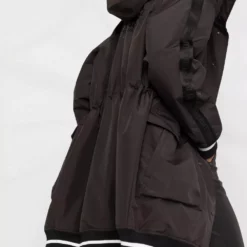Karl Lagerfeld logo-tape hooded parka