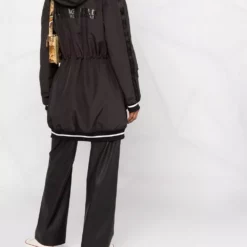 Karl Lagerfeld logo-tape hooded parka