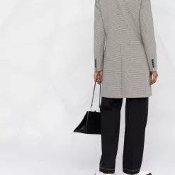 Karl Lagerfeld Crombie mélange button-up coat