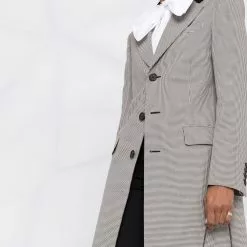 Karl Lagerfeld Crombie mélange button-up coat