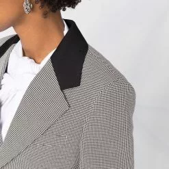 Karl Lagerfeld Crombie mélange button-up coat