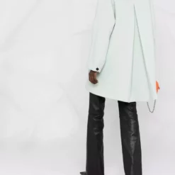 Karl Lagerfeld pleat-insert wool coat