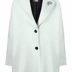 Karl Lagerfeld pleat-insert wool coat