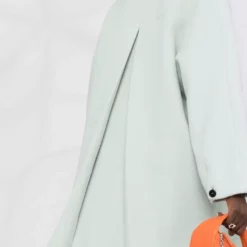 Karl Lagerfeld pleat-insert wool coat