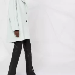 Karl Lagerfeld pleat-insert wool coat