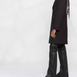 Karl Lagerfeld patch-detail single-breasted coat