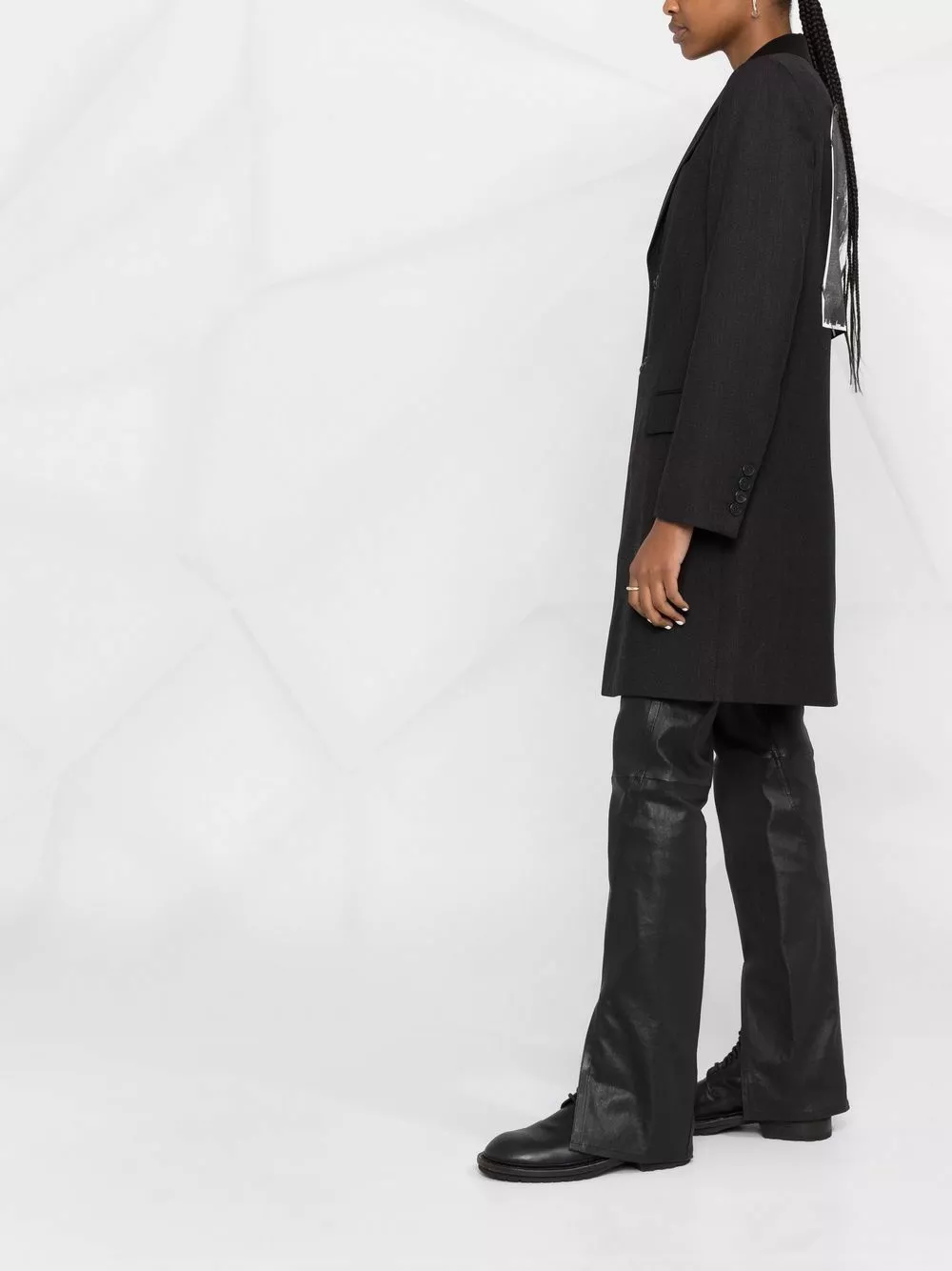 Karl Lagerfeld patch-detail single-breasted coat