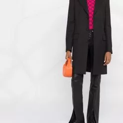 Karl Lagerfeld patch-detail single-breasted coat