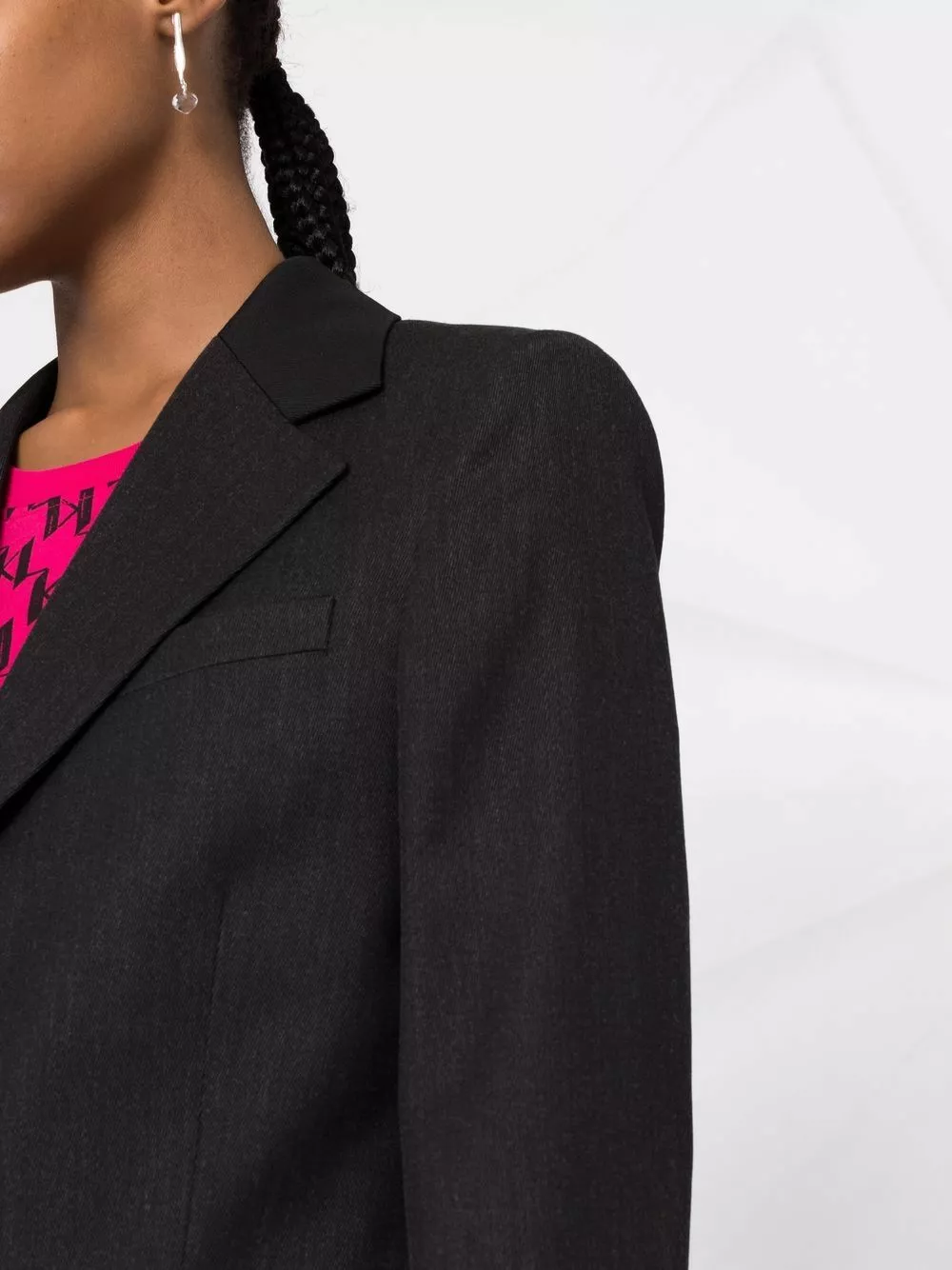 Karl Lagerfeld patch-detail single-breasted coat