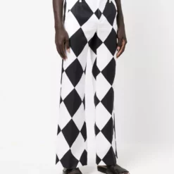 Karl Lagerfeld x Kenneth diamond-print trousers