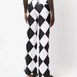 Karl Lagerfeld x Kenneth diamond-print trousers