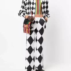 Karl Lagerfeld x Kenneth diamond-print trousers