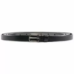 Karl Lagerfeld thin grained leather belt