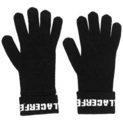 Karl Lagerfeld soft knit logo gloves
