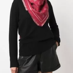 Karl Lagerfeld K/Pins patterned jacquard scarf