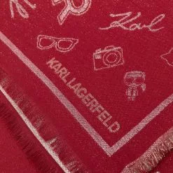 Karl Lagerfeld K/Pins patterned jacquard scarf