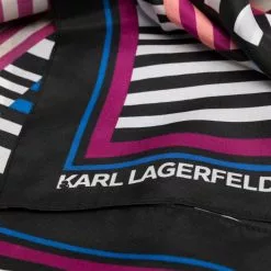 Karl Lagerfeld Karl Letter Washed silk scarf