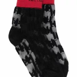 Karl Lagerfeld logo-print semi-sheer socks set of 2