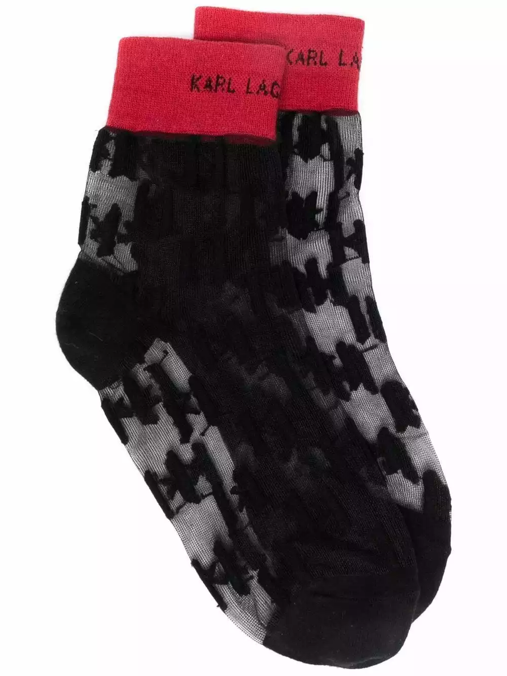 Karl Lagerfeld logo-print semi-sheer socks set of 2