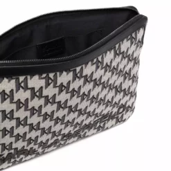 Karl Lagerfeld jacquard-monogram clutch bag