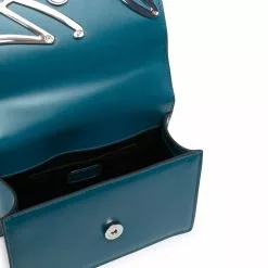 Karl Lagerfeld logo-plaque leather satchel bag