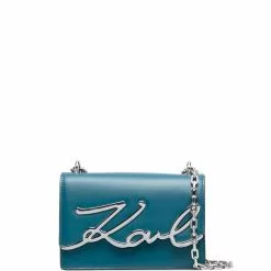 Karl Lagerfeld logo-plaque leather satchel bag