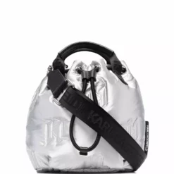 Karl Lagerfeld K/Monogram logo-detail bucket bag