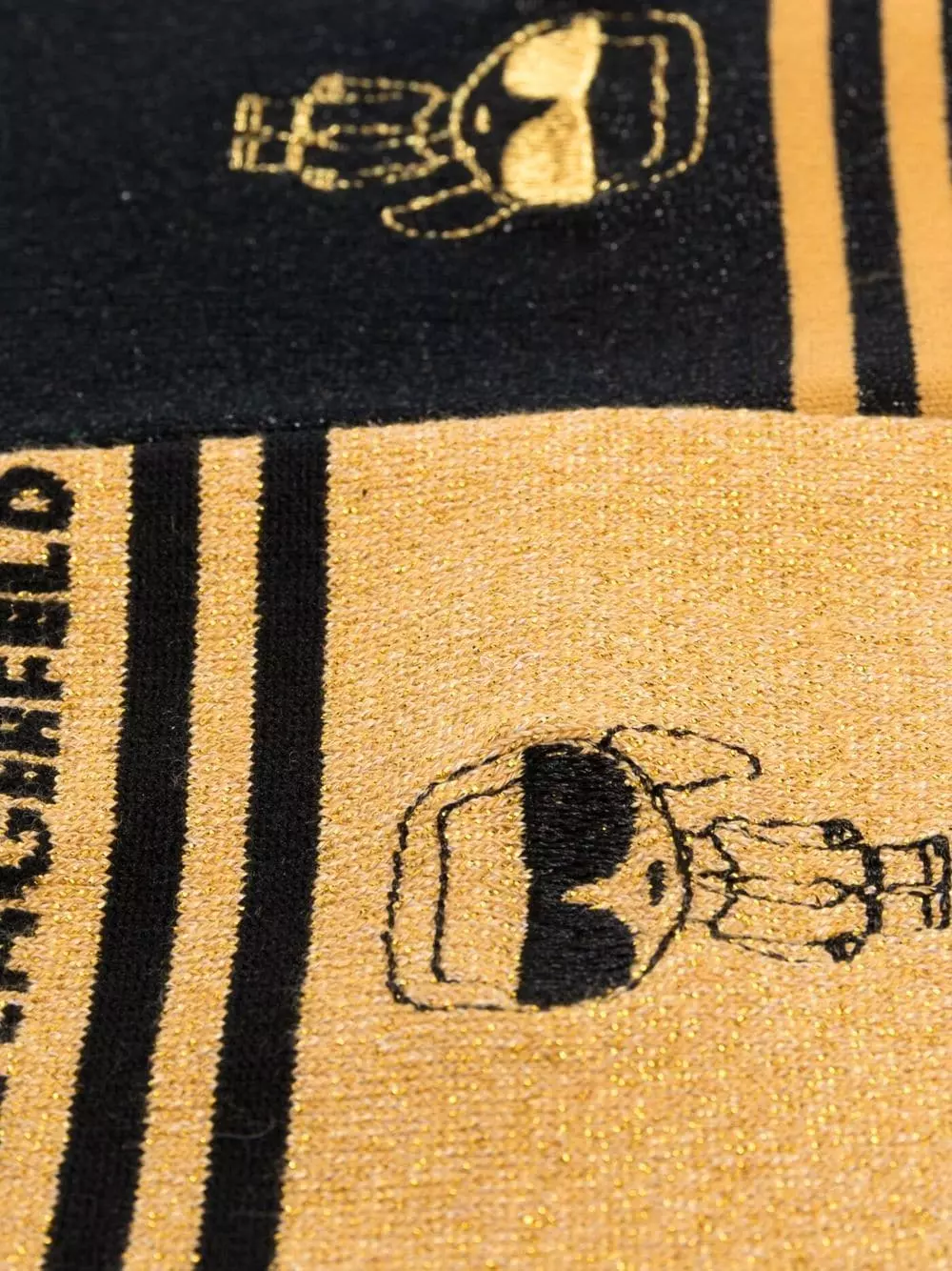 Karl Lagerfeld K/Ikonik stripe-trim logo socks (set of two)