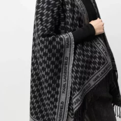Karl Lagerfeld K/Monogram knit poncho