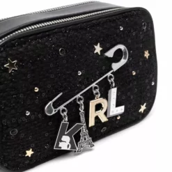 Karl Lagerfeld K/Studio logo-pin camera bag