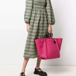 Karl Lagerfeld basket-weave tote bag