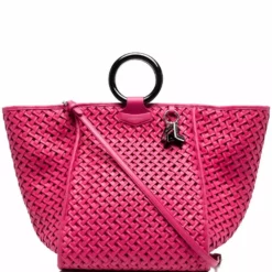 Karl Lagerfeld basket-weave tote bag