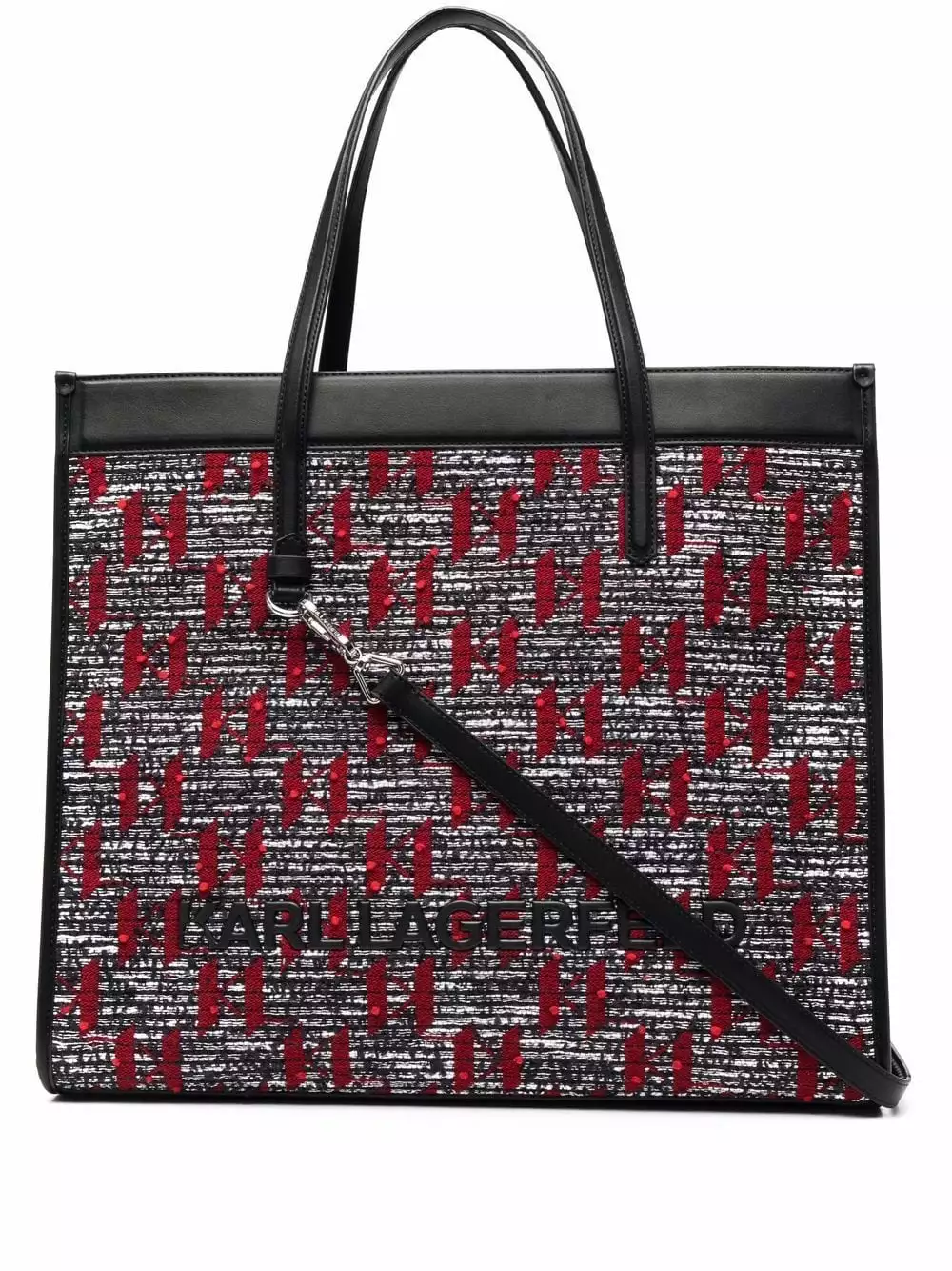 Karl Lagerfeld K/Skuare bouclé tote bag
