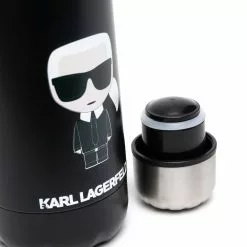 Karl Lagerfeld Ikonik logo-print water bottle