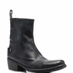 Karl Lagerfeld low-heel leather boots