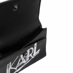 Karl Lagerfeld logo-print leather wallet