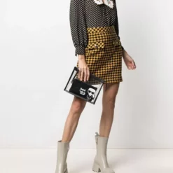 Karl Lagerfeld K/Ikonik transparent clutch bag