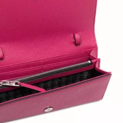 Karl Lagerfeld Stone Wallet On Chain pebbled crossbody bag