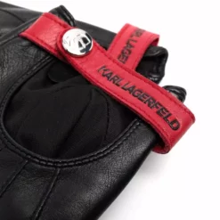 Karl Lagerfeld logo-detail leather gloves
