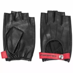 Karl Lagerfeld logo-detail leather gloves