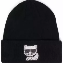 Karl Lagerfeld Choup rhinestone-embellished beanie