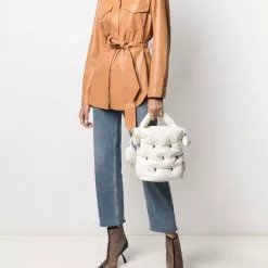 Karl Lagerfeld K/Ikonik pin-detail bucket bag