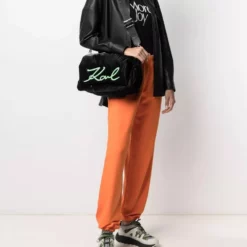 Karl Lagerfeld K/Signature soft large clutch bag